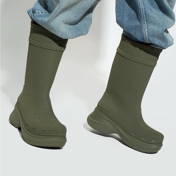 New Authentic Balenciaga × CROCS Water Resistant Boot - Picture 1 of 15